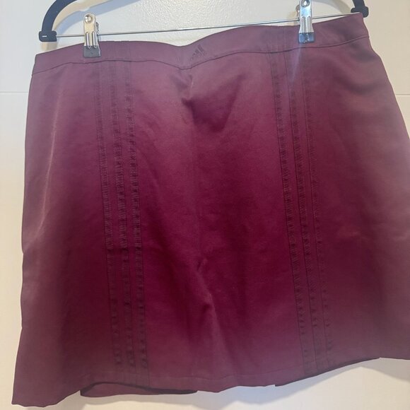 NEW IVY PARK ADIDAS SKIRT XL GK4910 MAROON RED CARDO MINI  BEYONCE 1ST DROP - Picture 6 of 7